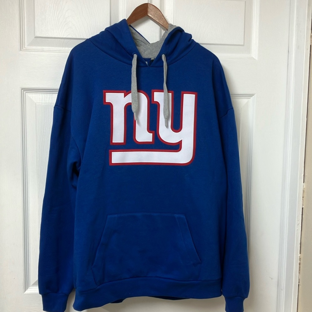 NWT Antigua NY Giants Women's Blue Full Front Victory Hooded Sweatshirt - 2X